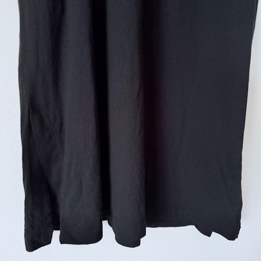 Muji XS-S Black 1/2 Sleeve Midi T-Shirt Dress - Picture 6 of 9
